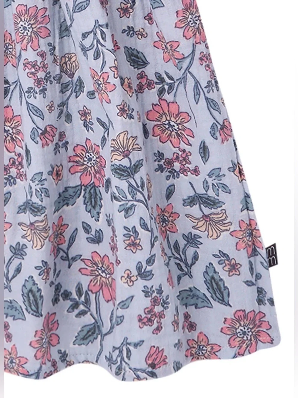 Modern Moments Girls 2T Blue Floral Cotton Smocked Dress Boho Cottagecore Comfy